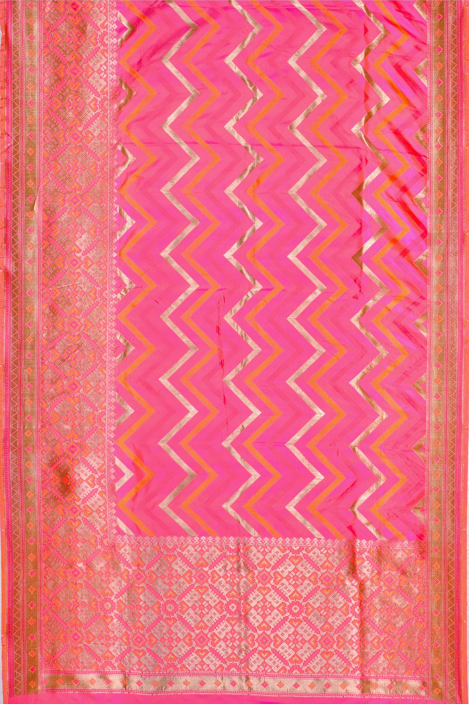 Designer Print Pink Saree